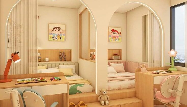 Thiet ke phong ngu cho be nam nu tai hue dep nhat - MDASTUDIO